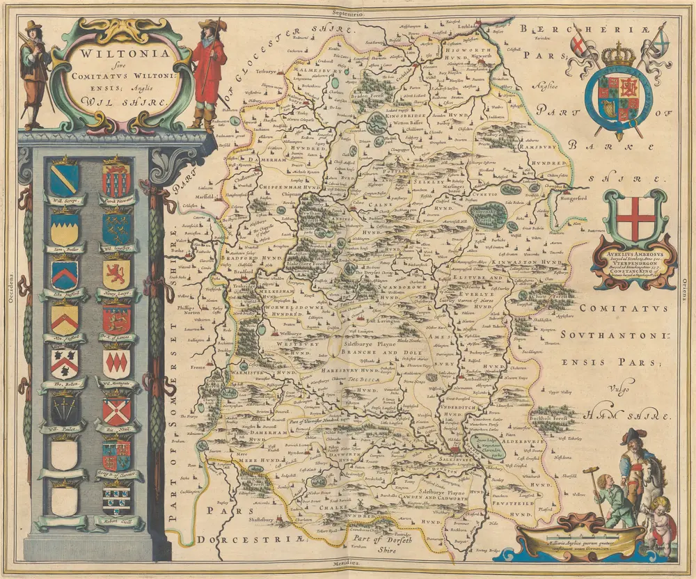 Wiltonia sive Comitatus Wiltoniensis; Anglis Wil Shire. [Karte], in: Theatrum orbis terrarum, sive, Atlas novus, Bd. 4, S. 163.