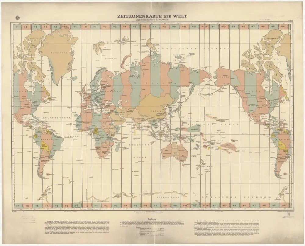 Zeitzonenkarte der Welt