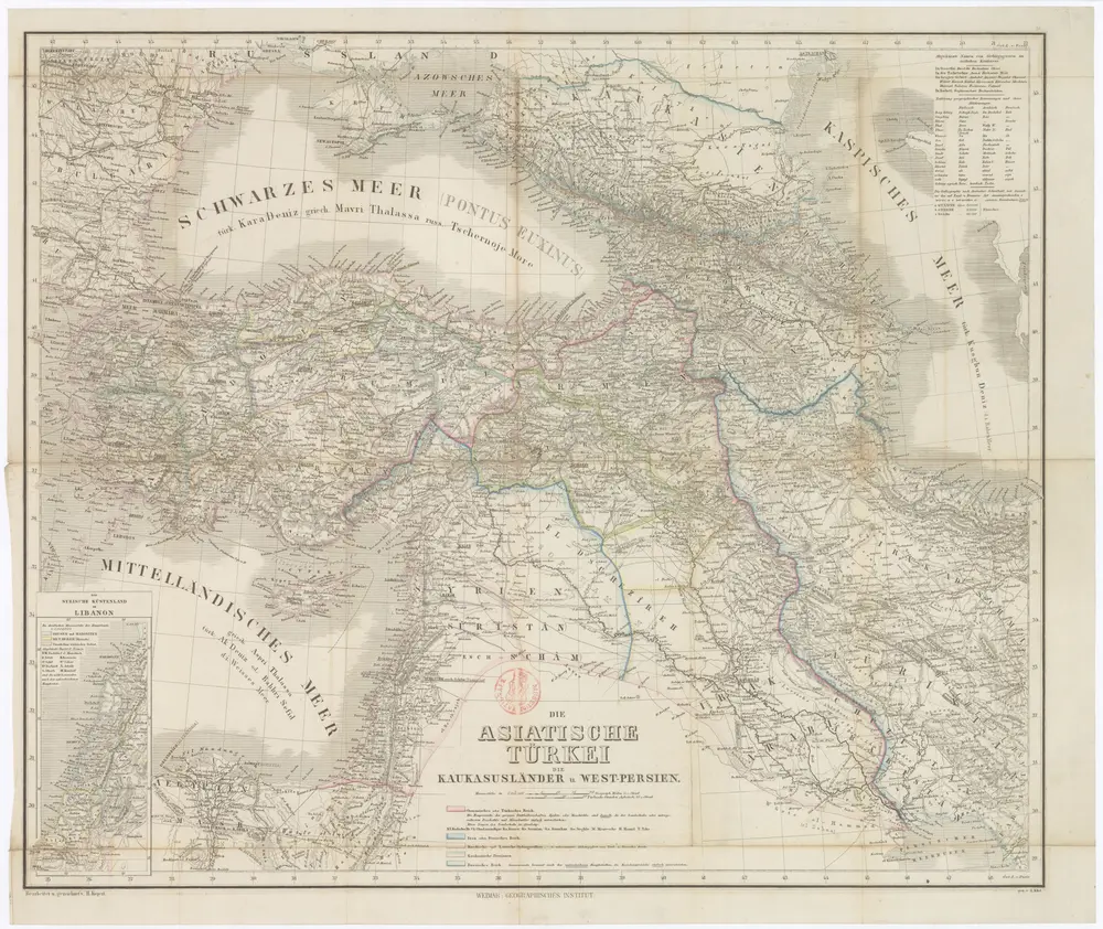 Die asiatische Türkei die Kaukasusländer u. West-Persien