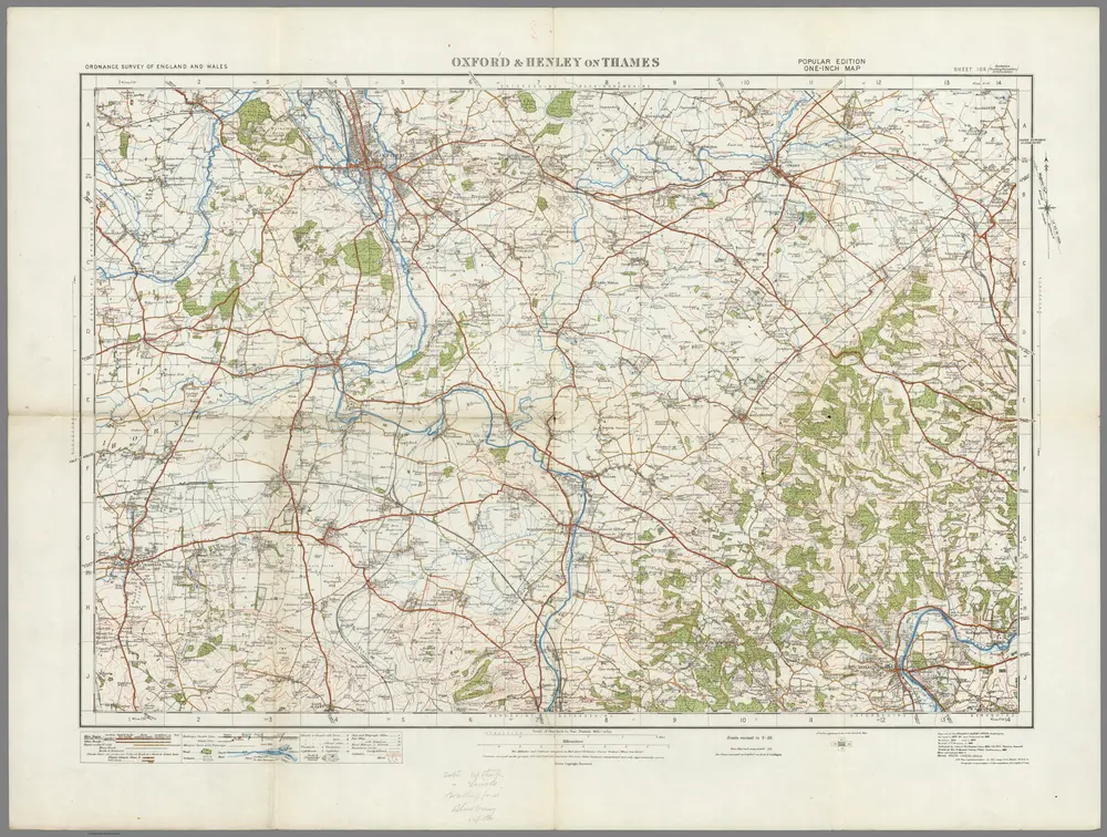 Sheet 105.  Oxford & Henley on Thames.