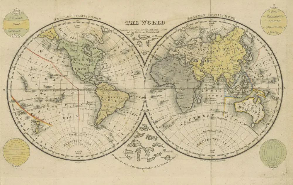 The Boston School Atlas. With elemental geography and astronomy, etc. (Fourth edition.) [Maps, with explanatory text.]