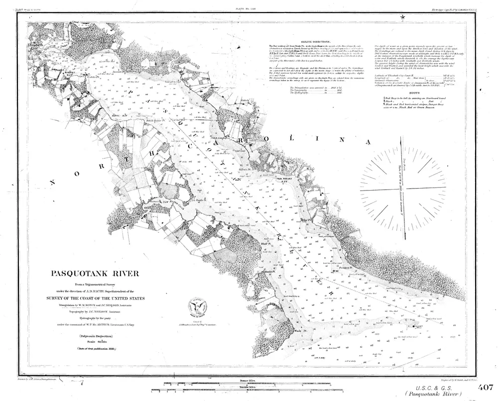 Navigation Chart For Pasquotank River