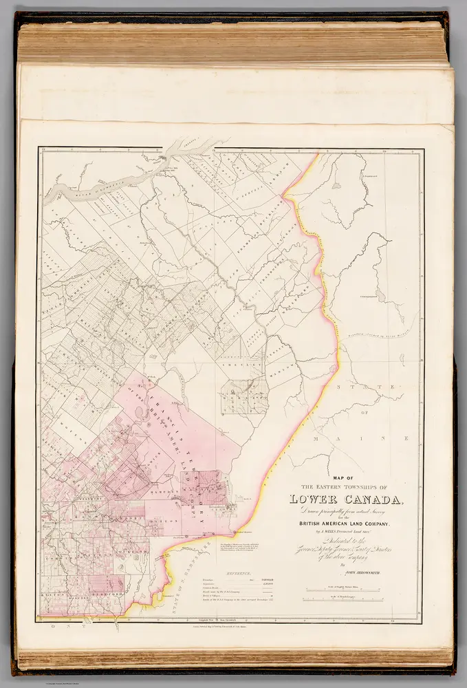 Map of the Eastern townships of lower Canada