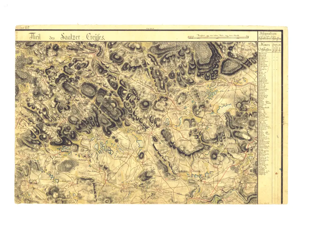 I. vojenské (josefské) mapování - Čechy, mapový list č.67