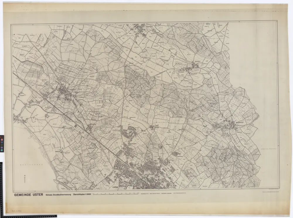 Uster: Gemeinde; Übersichtsplan (Schweizerische Grundbuchvermessung): Teilplan 2: Nördlicher Teil