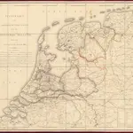 Itineraire en Algemeene Post Kaart van het Koningrijk Holland.