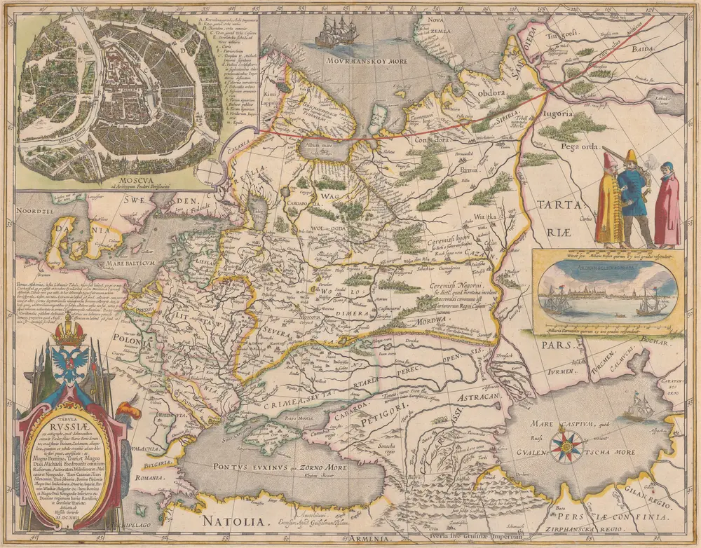 Tabula Russiae ex autographo, quod delineandum curavit Foedor filius Tzaris Boris desumta [...] [Karte], in: Theatrum orbis terrarum, sive, Atlas novus, Bd. 1, S. 67.