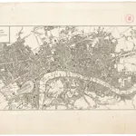 Plan von London und Westminster mit der Borough von Southwark