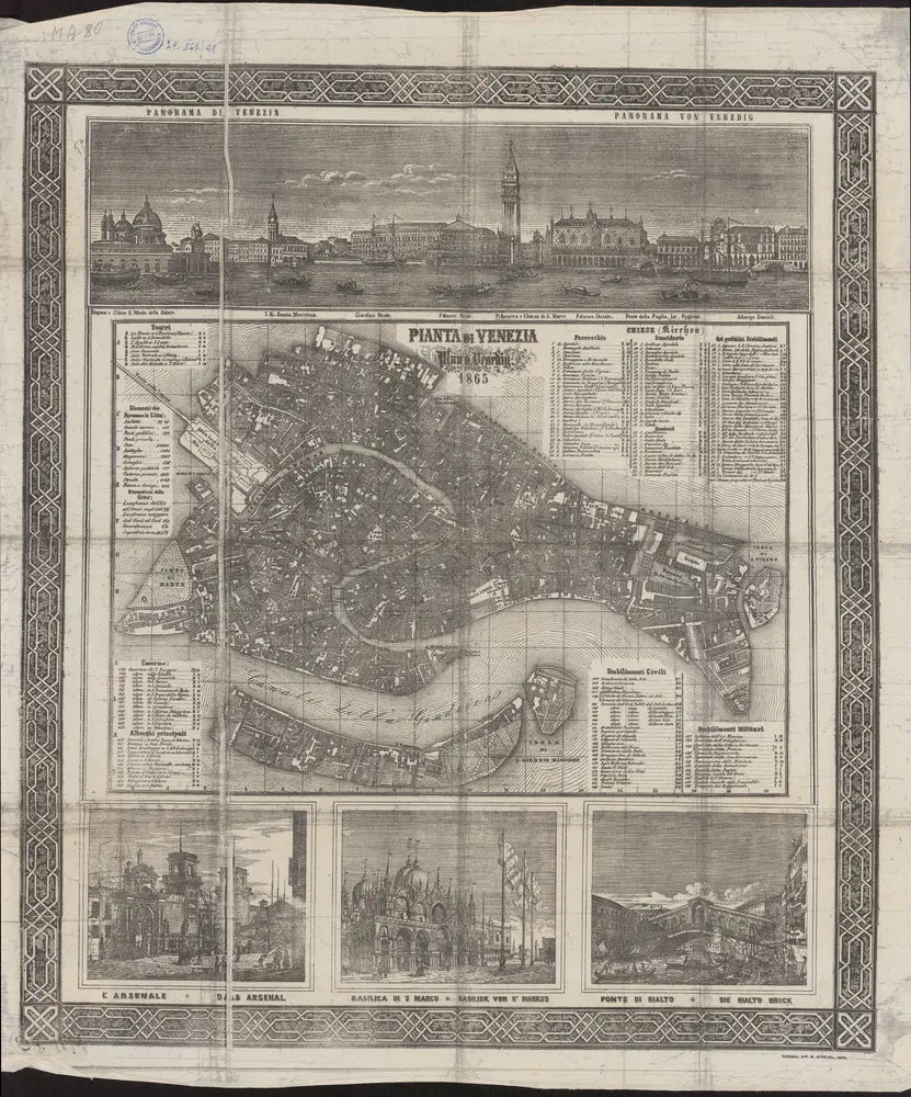 Pianta di Venezia = Map v. Venedig