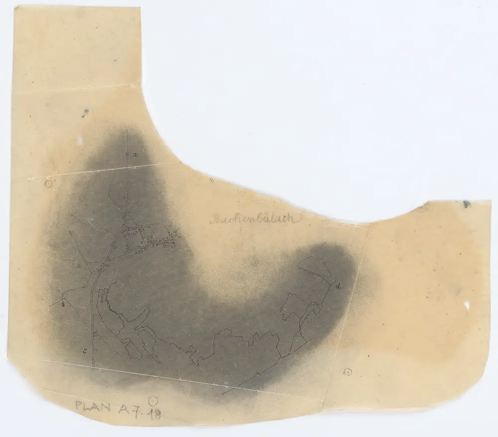 Vorlagen für die Topographische Karte des Kantons Zürich (Wild-Karte): Bezirk Bülach: Kartenbild-Pause: Bachenbülach