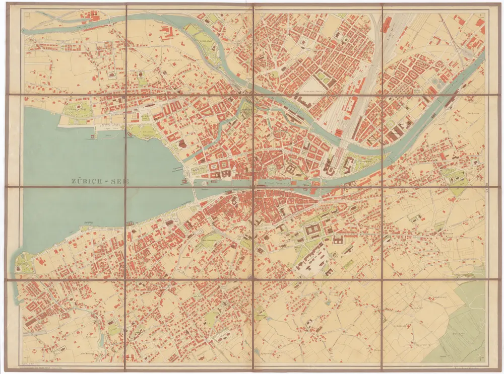 Übersichtsplan der Stadt Zürich