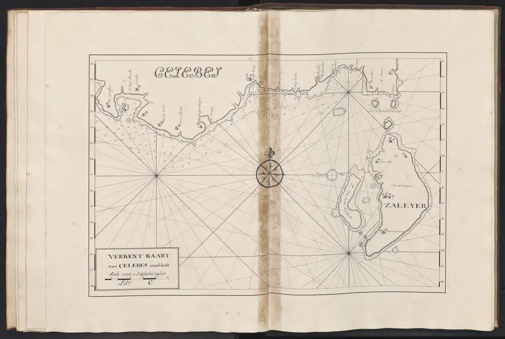 Verkent kaart van Celebes zuyd-kust