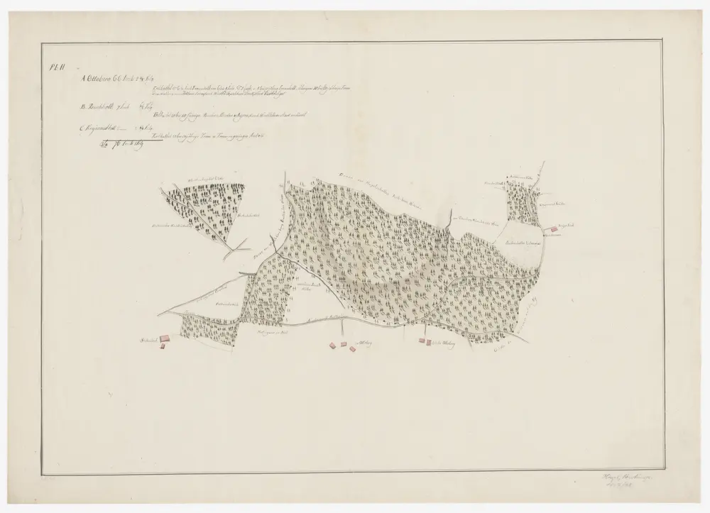 Weinfelden TG: Waldungen Ottoberg, Buchholz und Kreienried; Grundriss (Plan II)