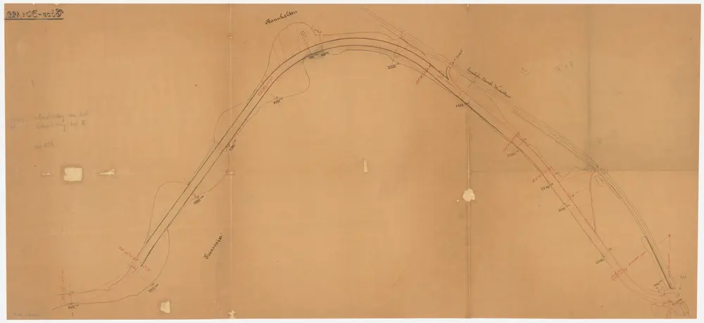 Töss: Töss von oberhalb Tössrain bis zur Brücke der Schweizerischen Nordostbahn NOB und der Schweizerischen Nordbahn SNB; Situationsplan (Töss-No. 129)