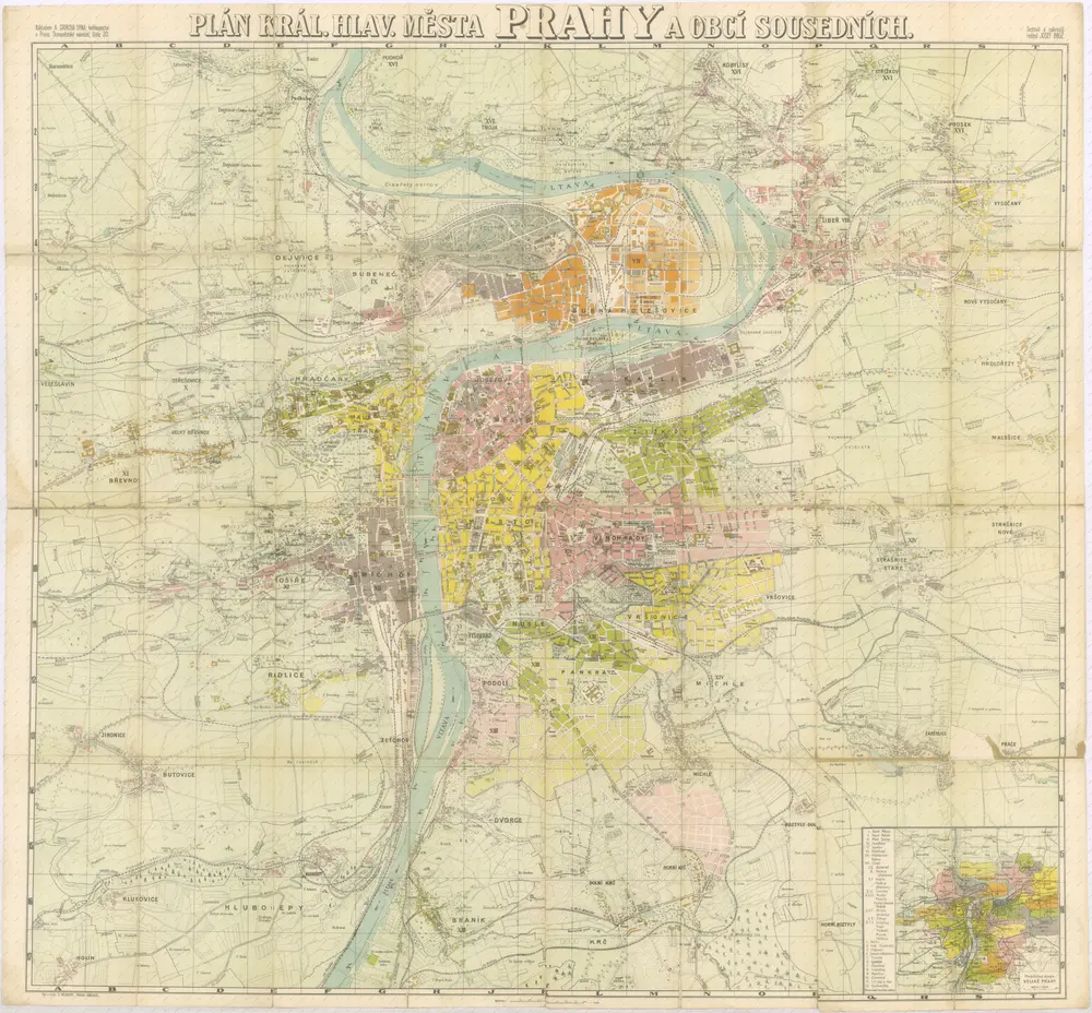 Plán král. hlav. města Prahy a obcí sousedních