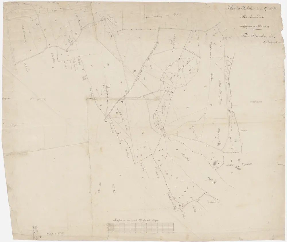 Maschwanden: Gemeinde- und Genossenschaftswaldungen: Gemeindewaldung Seeholz; Grundriss (Nr. 2)