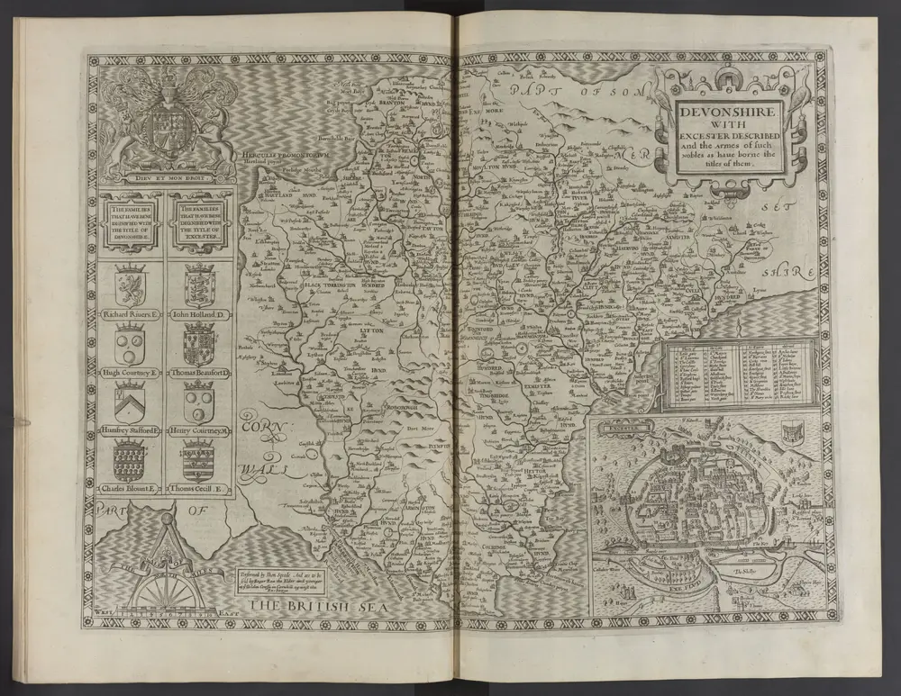 A Prospect of the Most Famous Parts of the VVorld. | Viz. Asia, 3 Affrica, 5 Europe, 7 America, 9 | With these Kingdomes therein contained; Grecia, 11 Romane Empire, 13 Germanie, 15 Bohemia, 17 France, 19 Belgia, 21 Spaine, 23 Italie, 25 Hungarie, 27 Denmarke, 29 Poland, 31 Persia, 33 Turkish Empire, 35 Kingdome of China, 37 Tartaria, 39 Sommer Ilands, 41 Civill Warres, in England, Wales, and Ireland, You shall find placed in the beginning of the second book marked with these *** and (5) | Together with all the Provinces, Counties, and Shires, contained in that large Theater of Great Britaines Empire. Performed by John Speed.