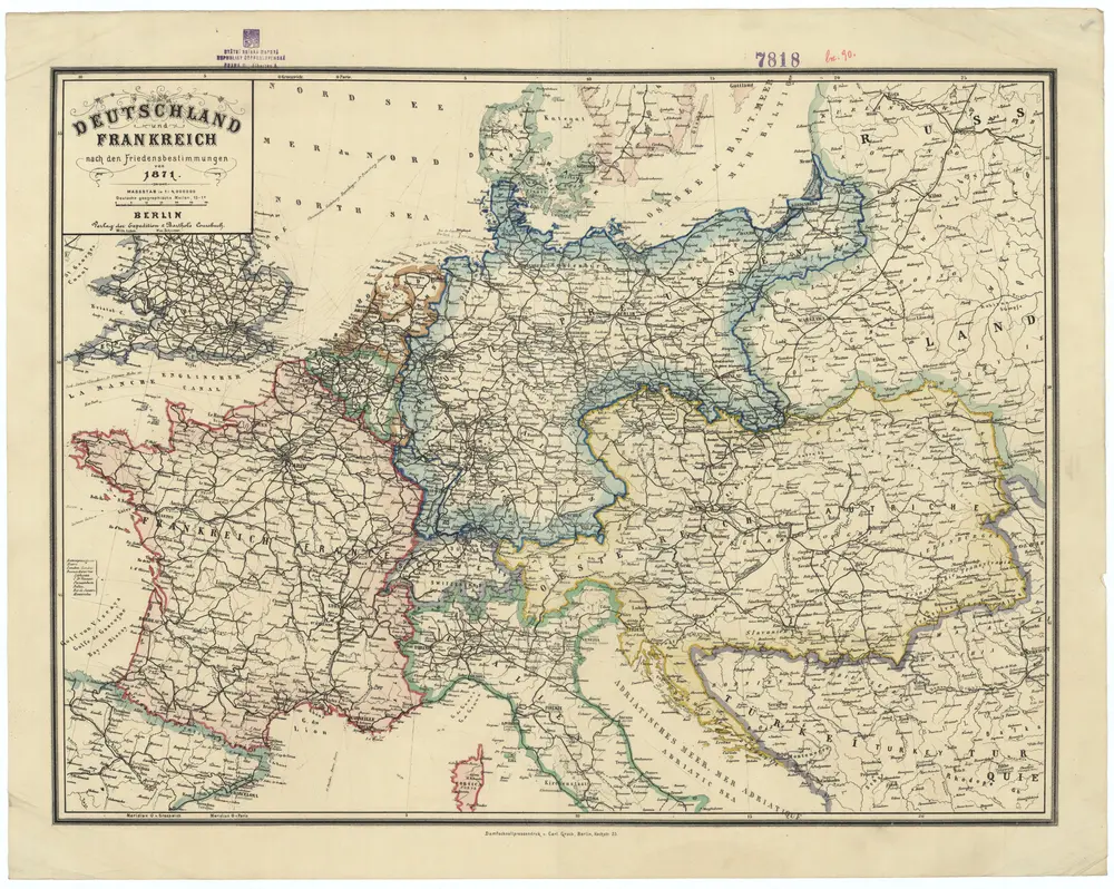 Deutschland und Frankreich nach den Friedensbestimmungen von 1871