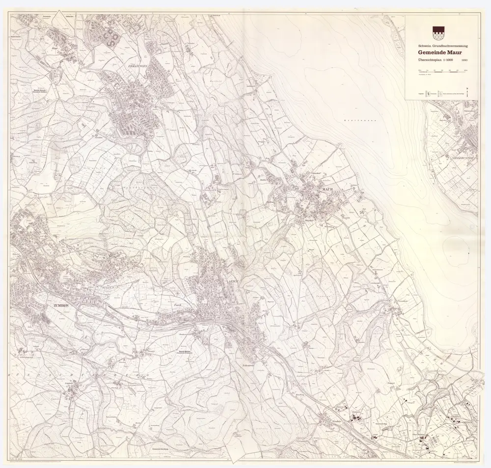 Maur: Gemeinde; Übersichtsplan (Schweizerische Grundbuchvermessung)