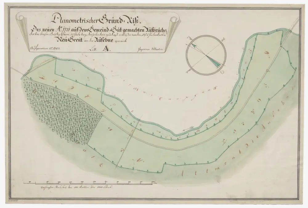 Weinfelden TG: Aufbruch auf dem Gemeindegut Neugrüt 1771; Grundriss