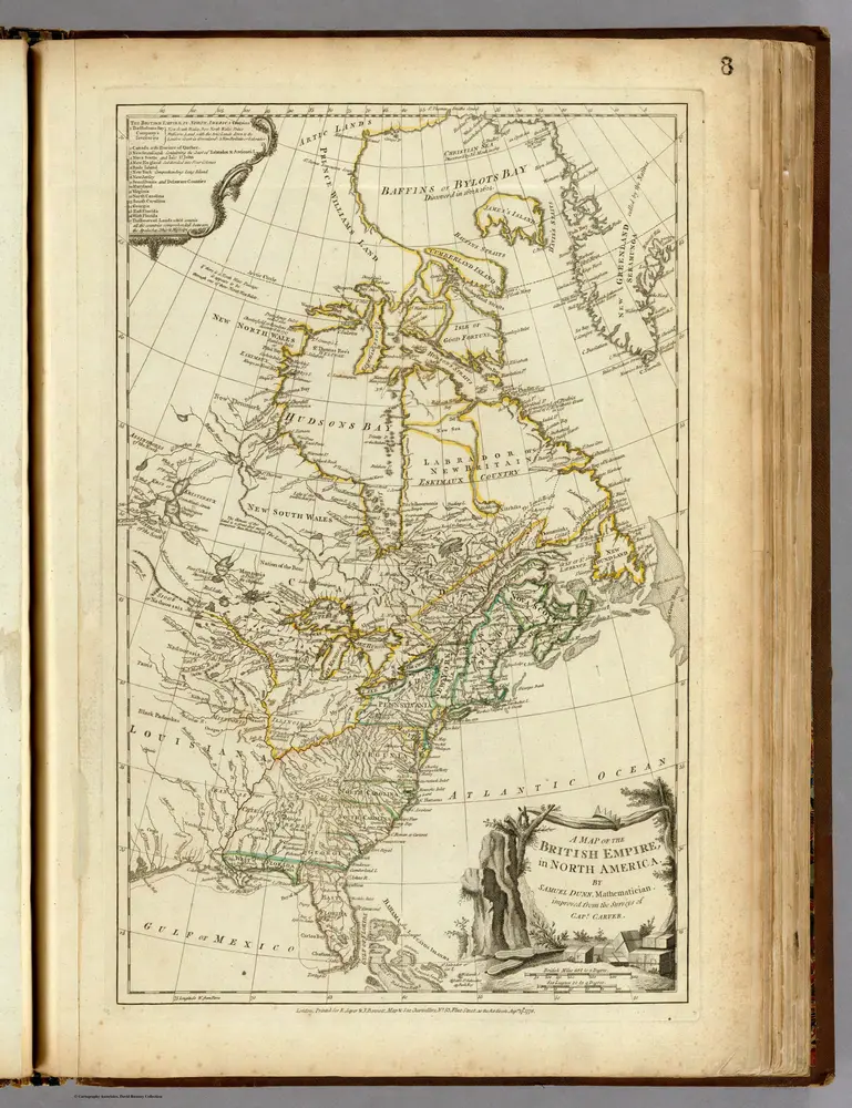 A Map Of The British Empire, in North America.