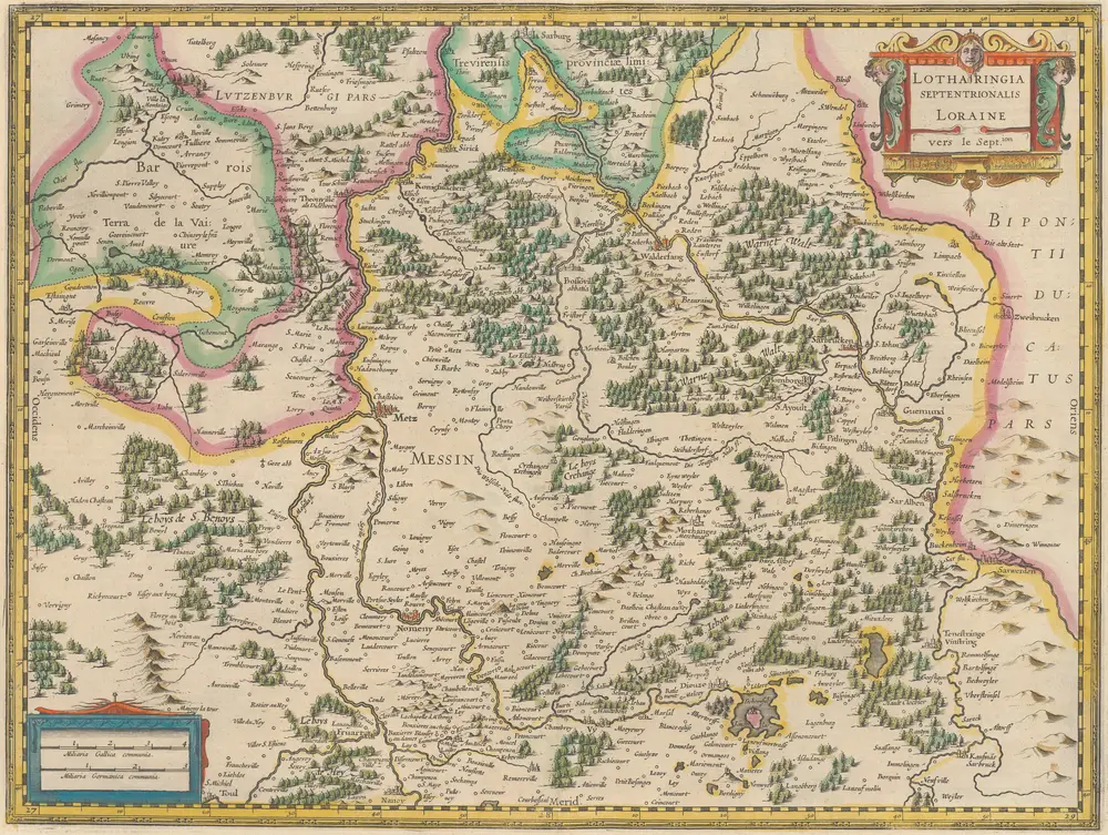 Lotharingia Septentrionalis Loraine vers le Sept.ion [Karte], in: Gerardi Mercatoris et I. Hondii Newer Atlas, oder, Grosses Weltbuch, Bd. 2, S. 41.