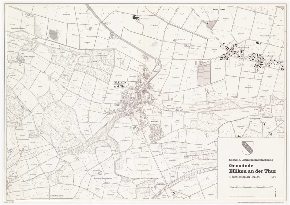 Ellikon an der Thur: Gemeinde; Übersichtsplan (Schweizerische Grundbuchvermessung)