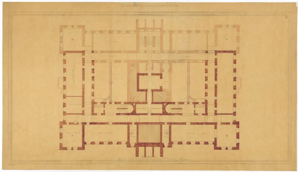 Winterthur: Technikum, Untergeschoss; Grundriss (Nr. 21)