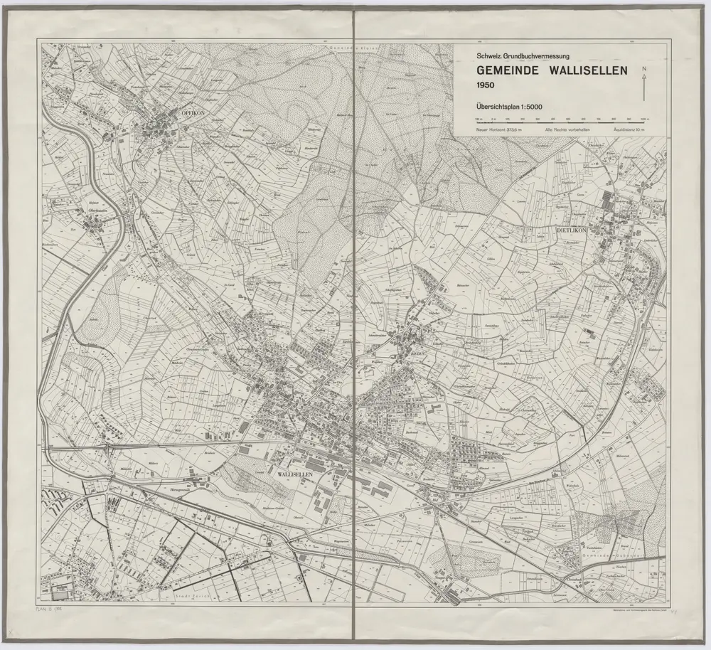 Wallisellen: Gemeinde; Übersichtsplan (Schweizerische Grundbuchvermessung)