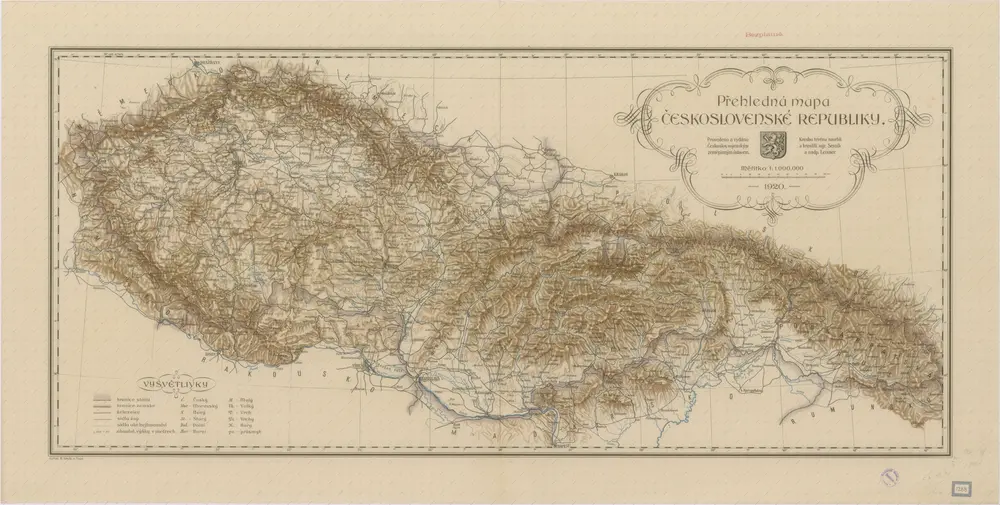 Přehledná mapa československé republiky