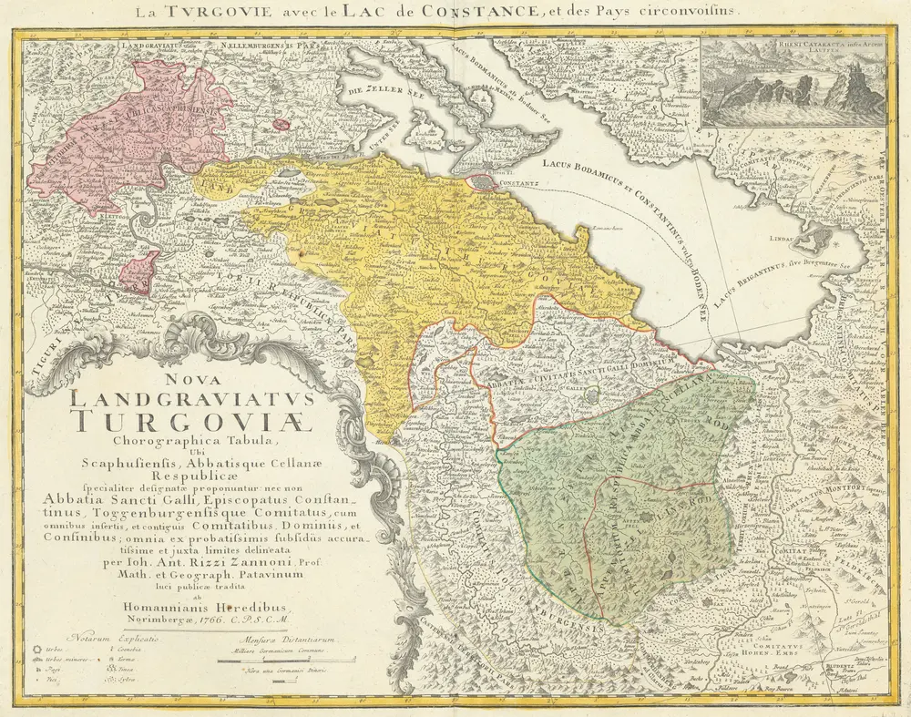 Nova Landgraviatus Turgoviae Chorographica Tabula, Ubi Scaphusiensis, Abbatisque Cellanae Respublicae [...] [Karte], in: [Atlas factice], S. 159.