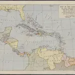 Map of the Caribbean, etc., and other territories covered by the "The West Indies Year Book", showing their relative positions.