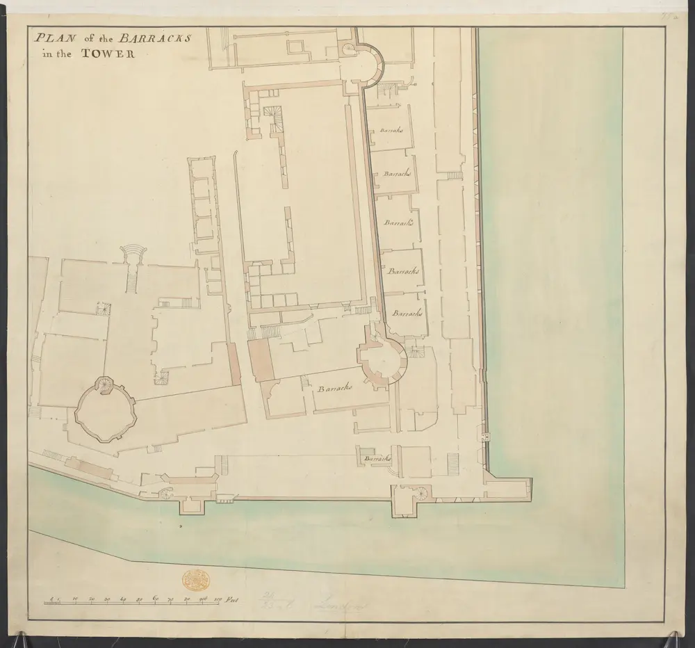 PLAN of the BARRACKS in the TOWER.