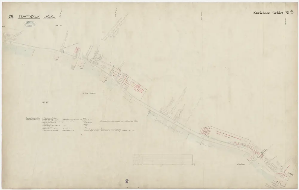 Hombrechtikon bis Zürich: Rechtes Ufer des Zürichsees; Grundrisse: Blatt 18: Meilen