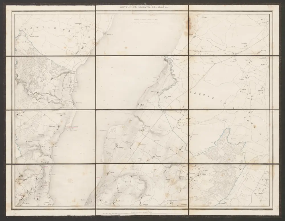 Carte topographique du canton de Genève