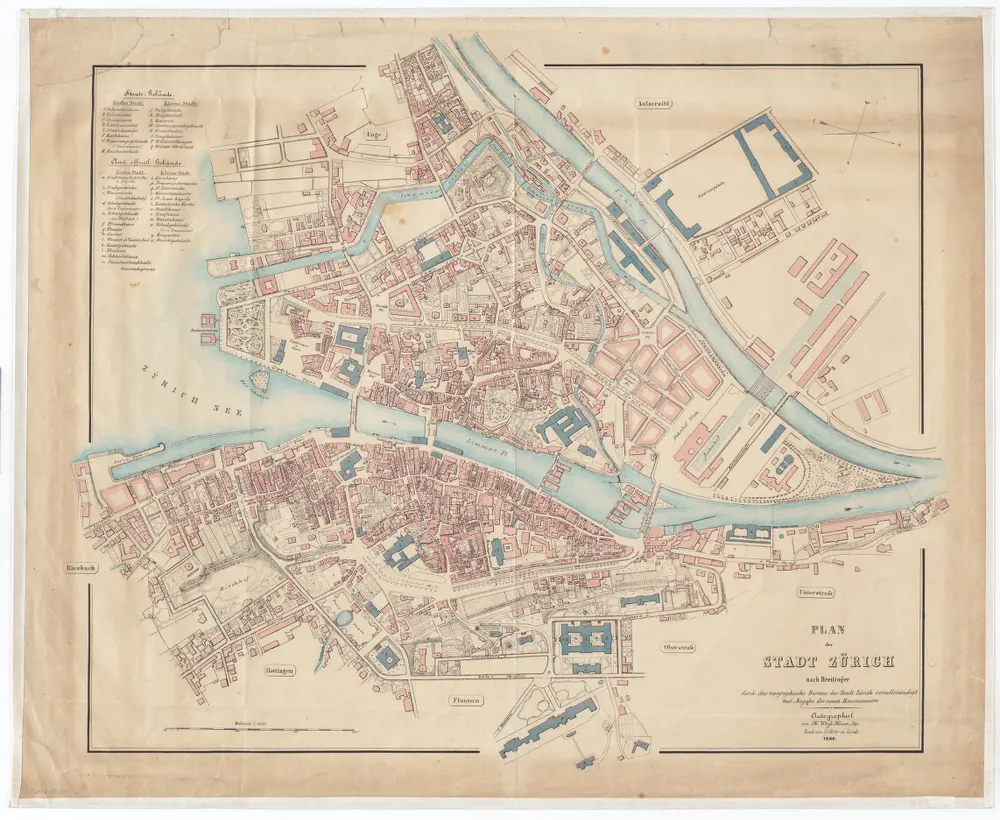 Plan der Stadt Zürich nach Breitinger