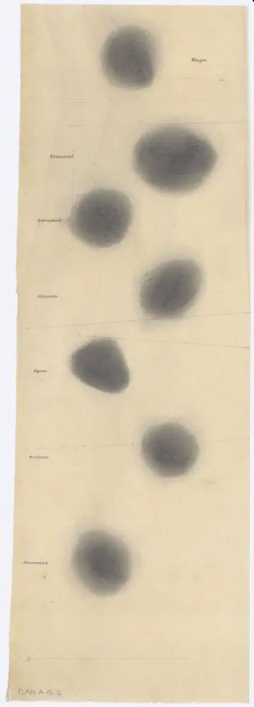 Vorlagen für die Topographische Karte des Kantons Zürich (Wild-Karte): Bezirk Uster: Kartenbild-Pausen: Fällanden, Greifensee, Gutenswil, Hegnau, Schwerzenbach, Volketswil, Wangen