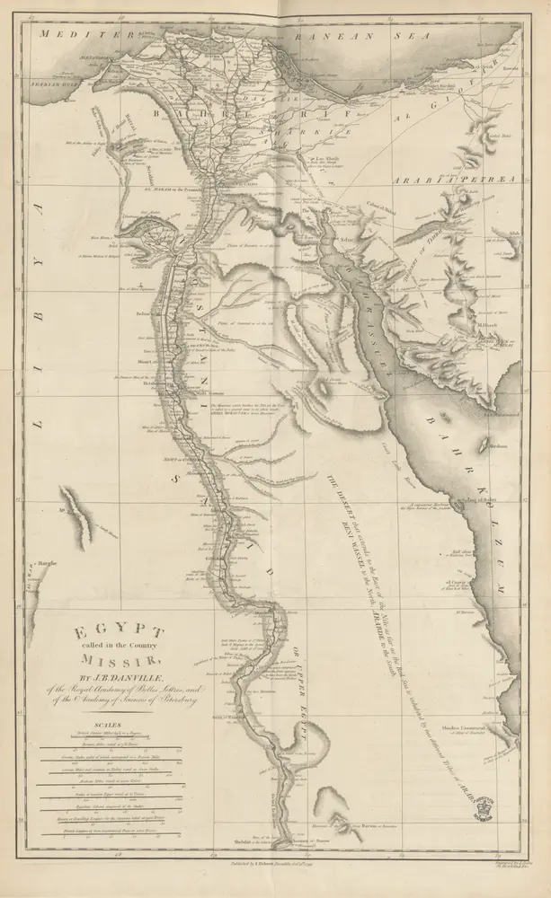 Travels in Upper and Lower Egypt, undertaken by order of the old government of France ... Translated from the French [by - Monk?]. (Hilaria Hunteriana [strictures on Dr. Hunter's translation of these travels].)