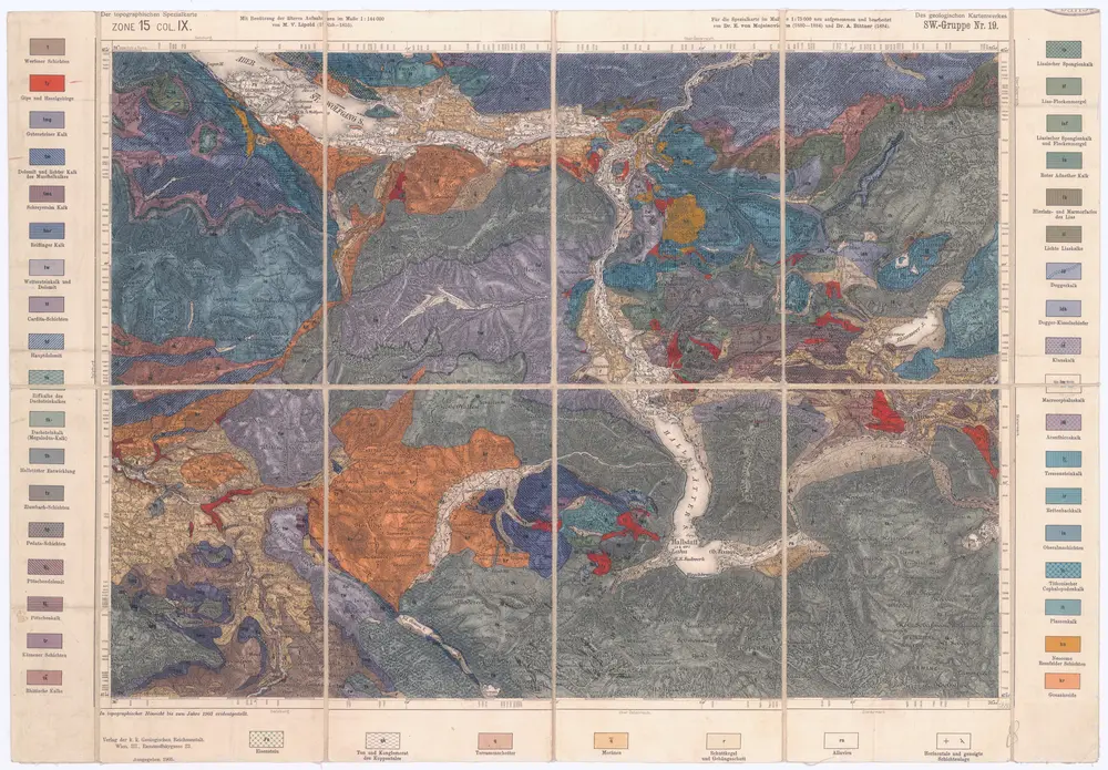 [Geologische Spezialkarte der im Reichsrate vertretenen Königreiche und Länder der Österreichisch-Ungarischen Monarchie]