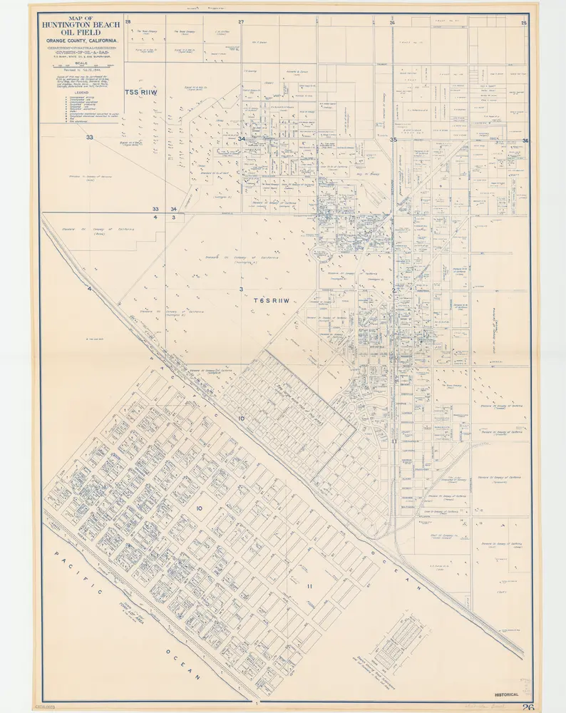 Map of Huntington Beach Oil Field, Orange County, California / Department of Natural Resources, Division of Oil & Gas.