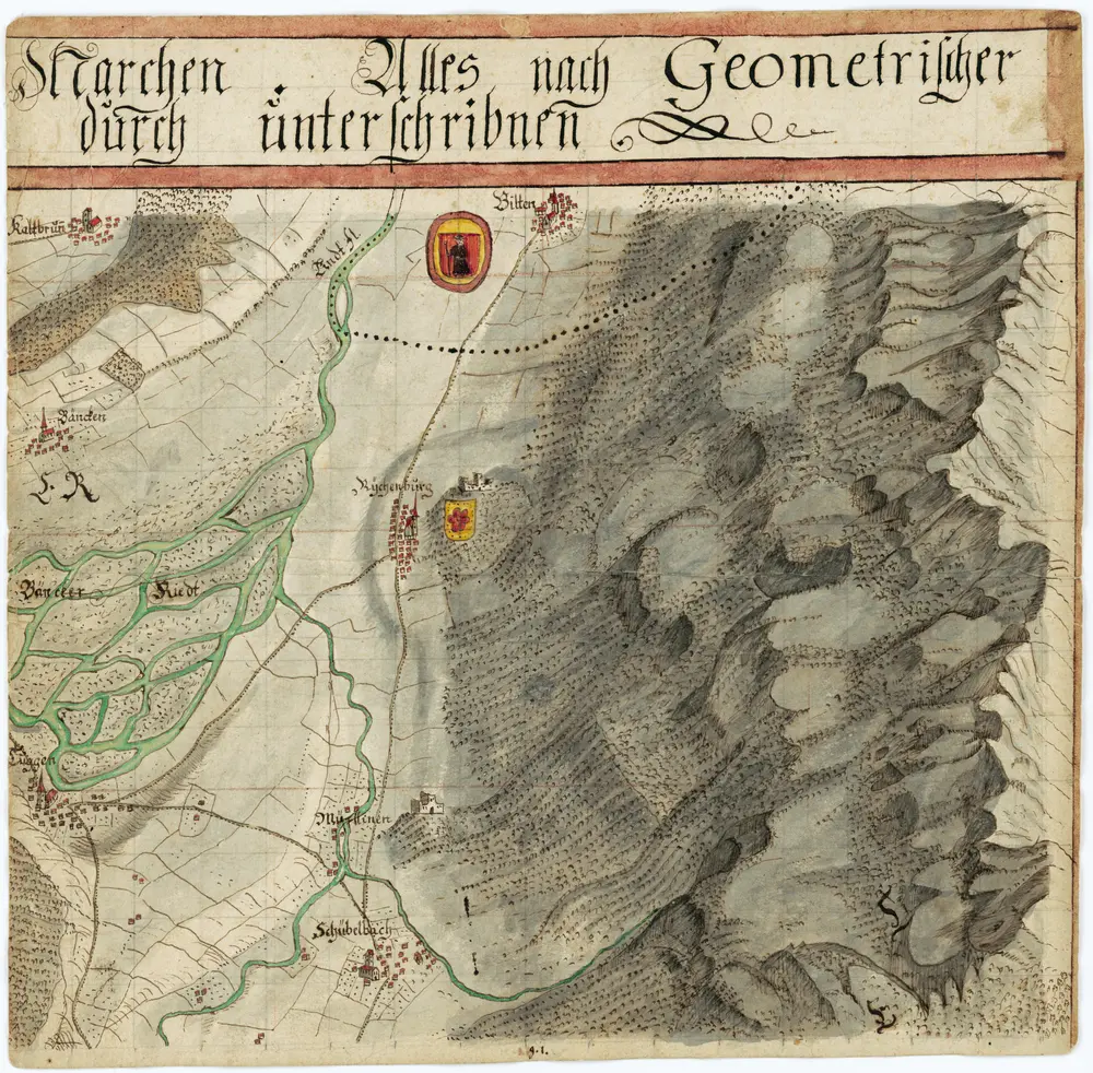 Grosse Landtafel des Zürcher Gebiets: Blatt 8: Reichenburg und Umgebung