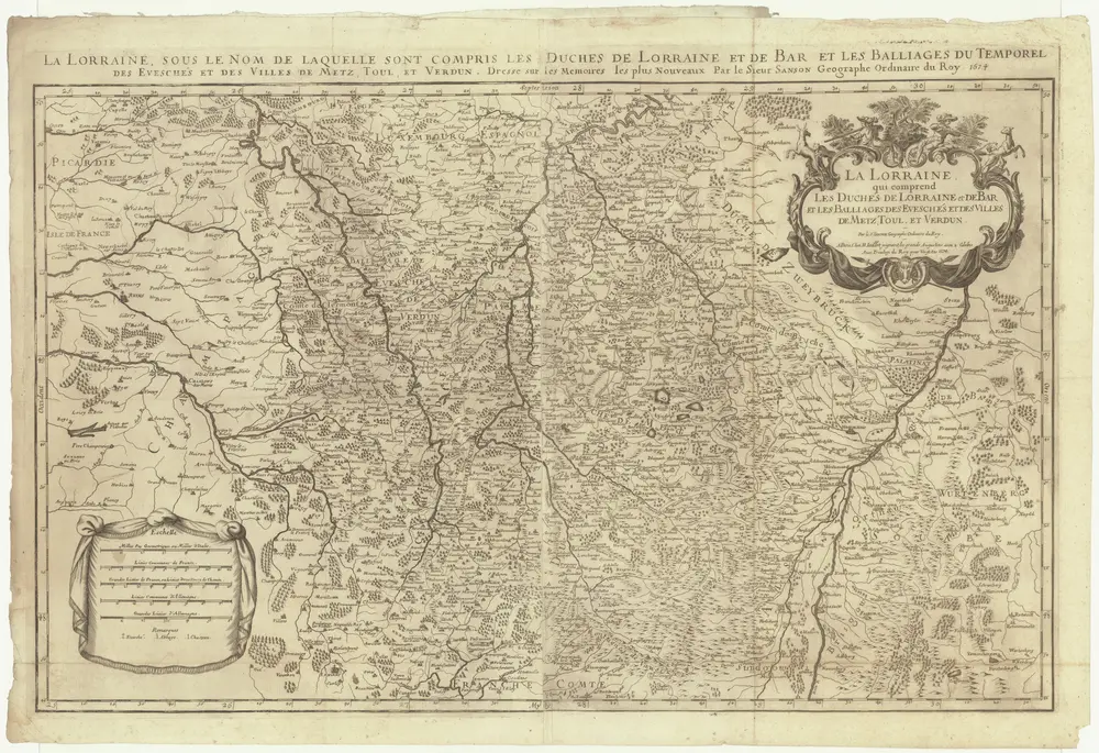 La Lorraine, qui comprend les duchés de Lorraine et de Bar et les bailliages des eveschés et des villes de Metz, Toul, et Verdun