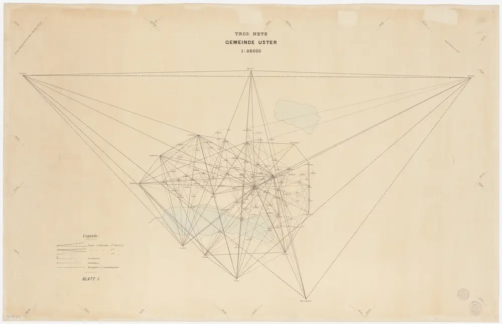 Uster: Gemeinde; trigonometrisches Netz, Blatt 1