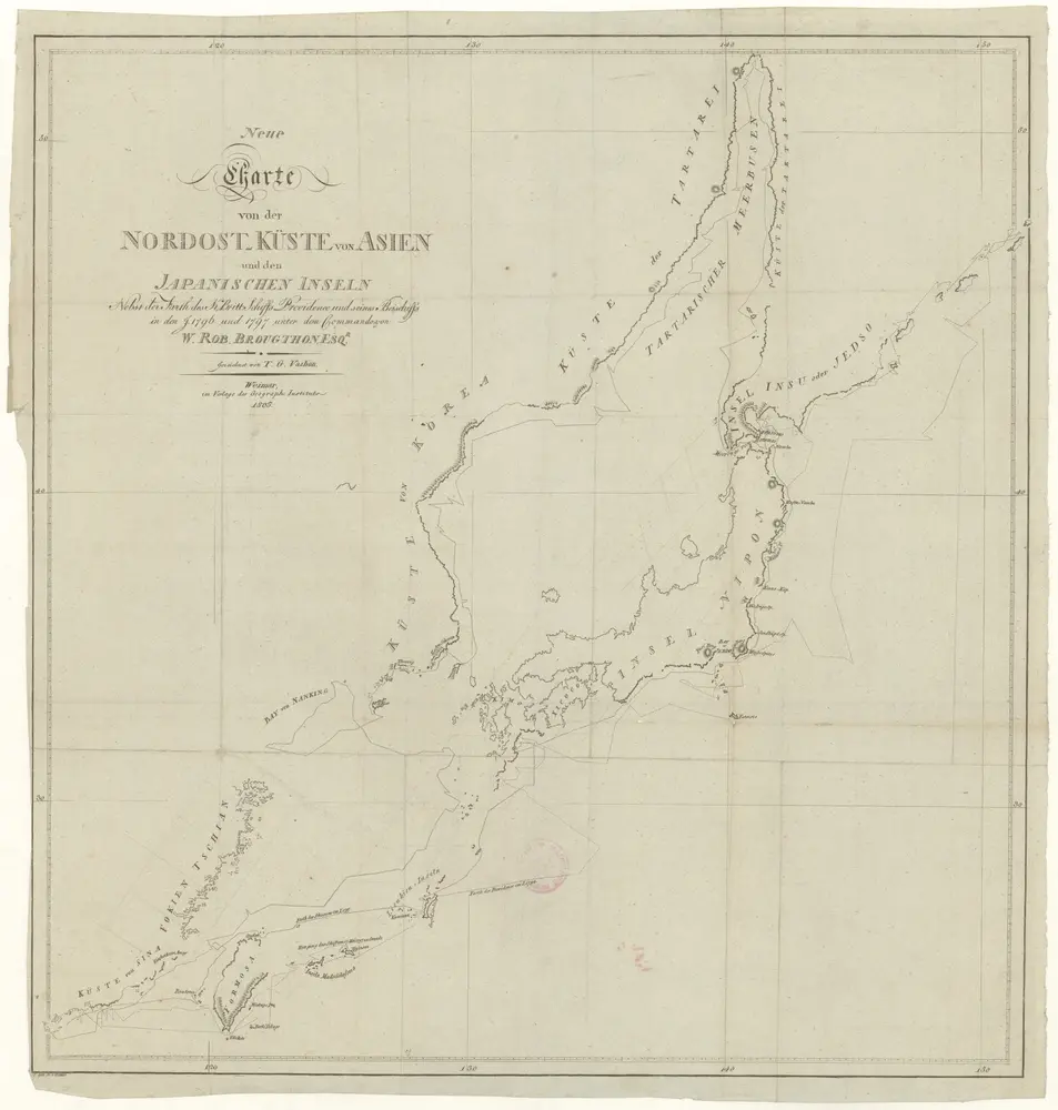 Neue Charte von der Nordost-Küste von Asien und den Japanischen Inseln