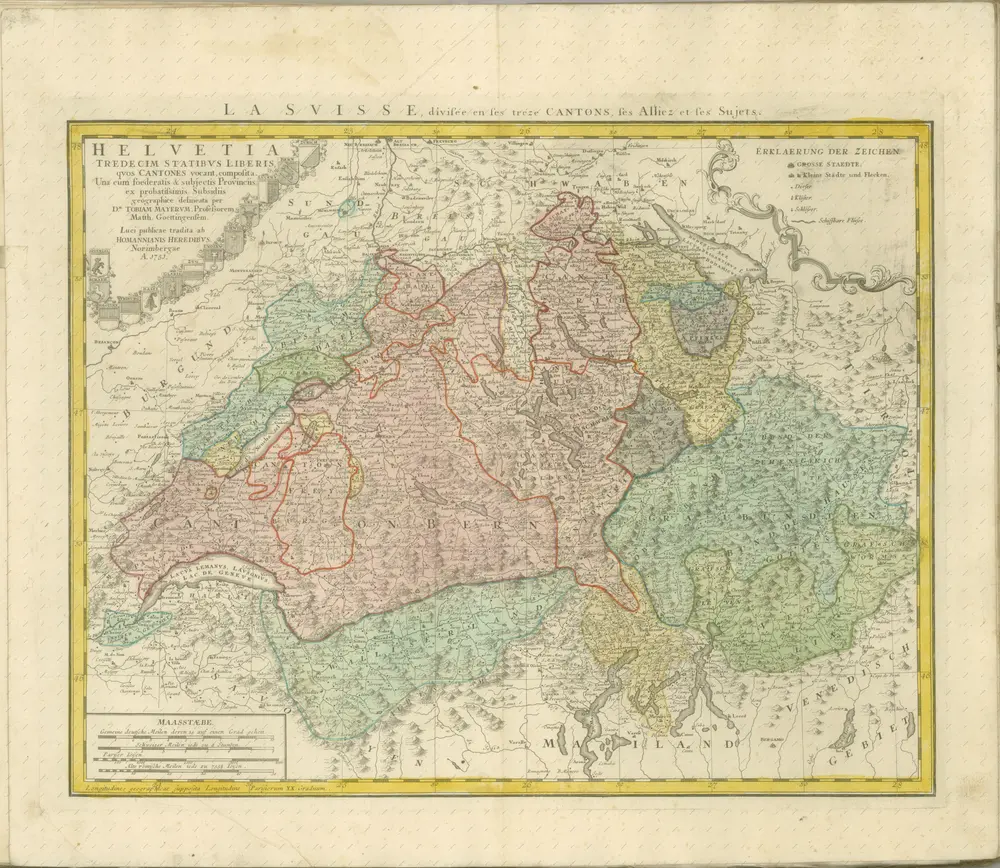 mapa z atlasu "Atlas compendiarius quinquaginta tabularum geographicarum Homannianarum :"