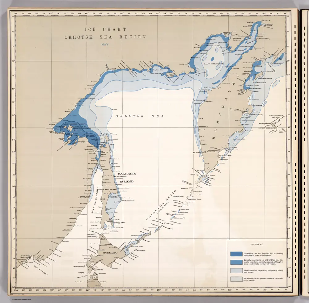 Ice Chart, Okhotsk Sea Region, May.