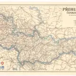 Přehledná mapa silnic Česko-Slovenské republiky