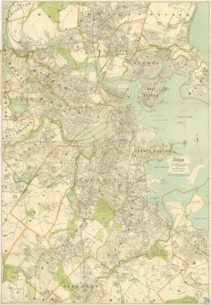 Map of Boston and Surroundings