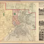 Plan of the City of St. Paul and vicinity with Capitol, Reform School and Post Office and Custom House.