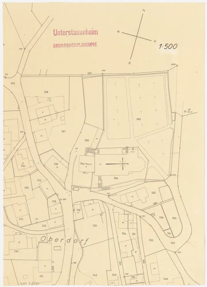 Unterstammheim: Kirche Stammheim und Umgebung; Grundriss